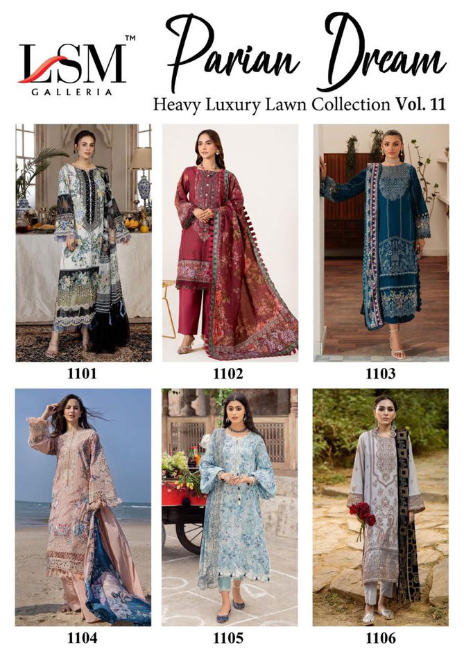 Parian Dream Vol 11 By Lsm Lawn Cotton Heavy Luxury Pakistani Dress Material Online Wholesale